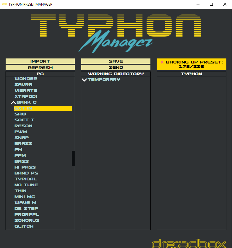 Dreadbox Typhon Manager